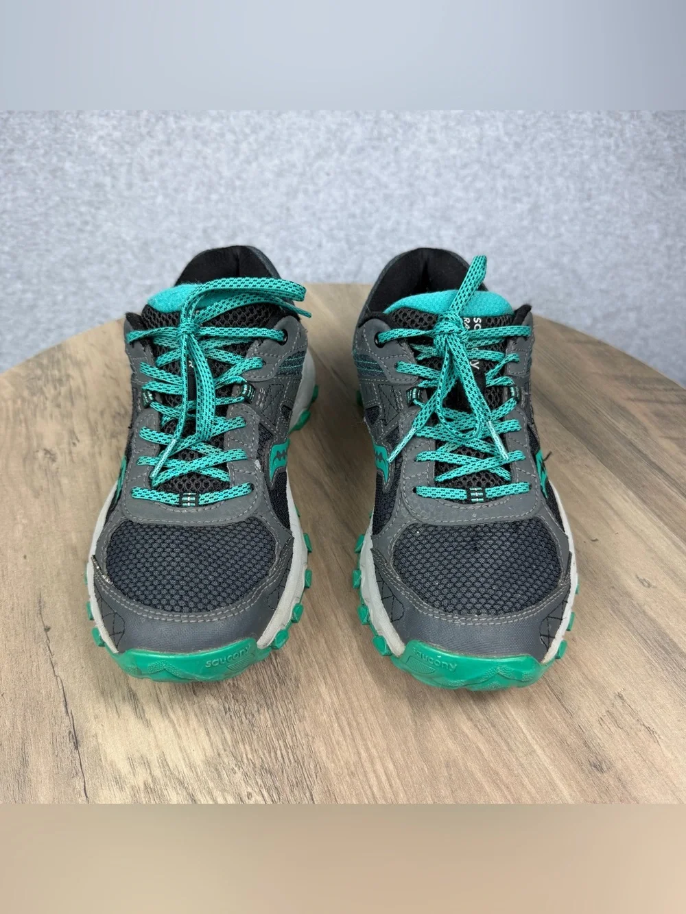 Saucony Grid Raptor TR 2 Women's Size 7.5 Grey Teal Hiking Trail Running Shoes